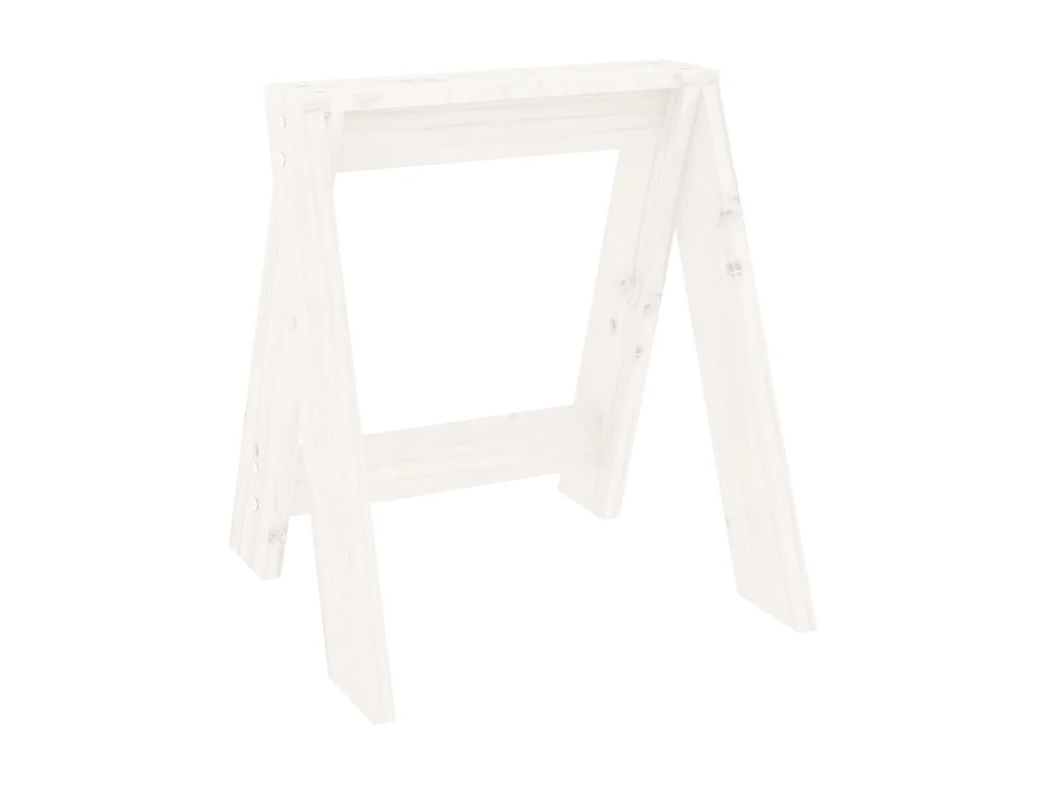Tabourets lot de 2 blanc 40x40x45 cm bois massif de pin