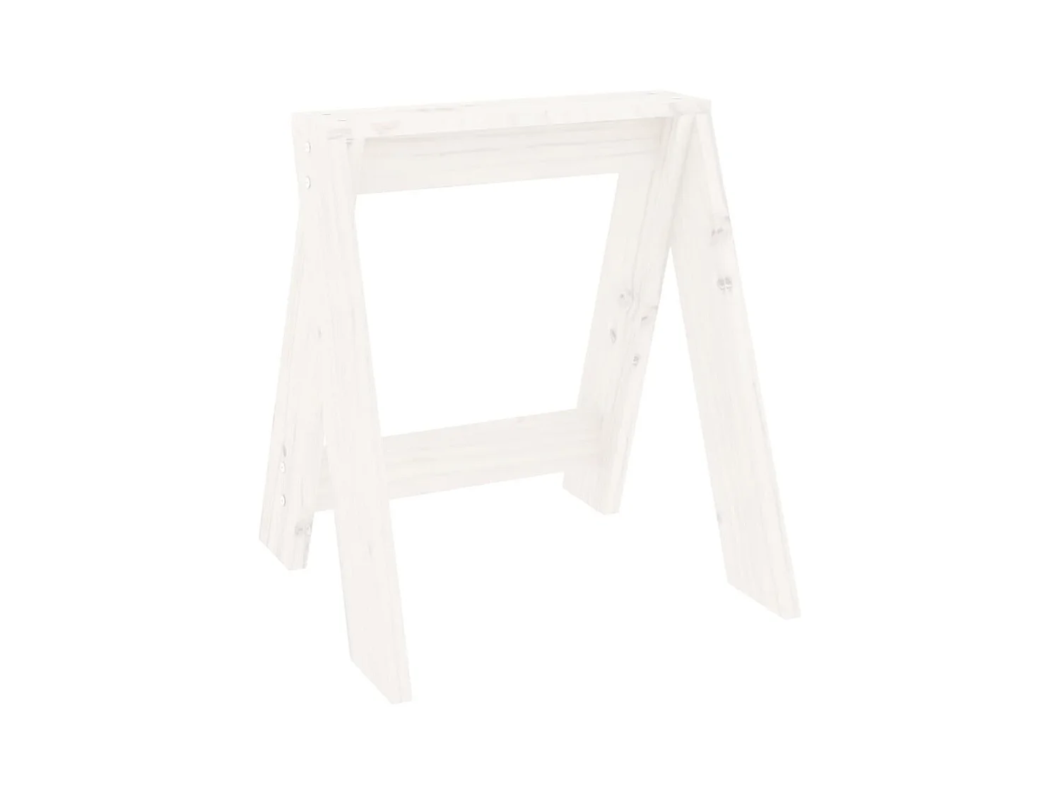 Set di 2 sgabelli in legno massello di pino bianco 40x40x45 cm