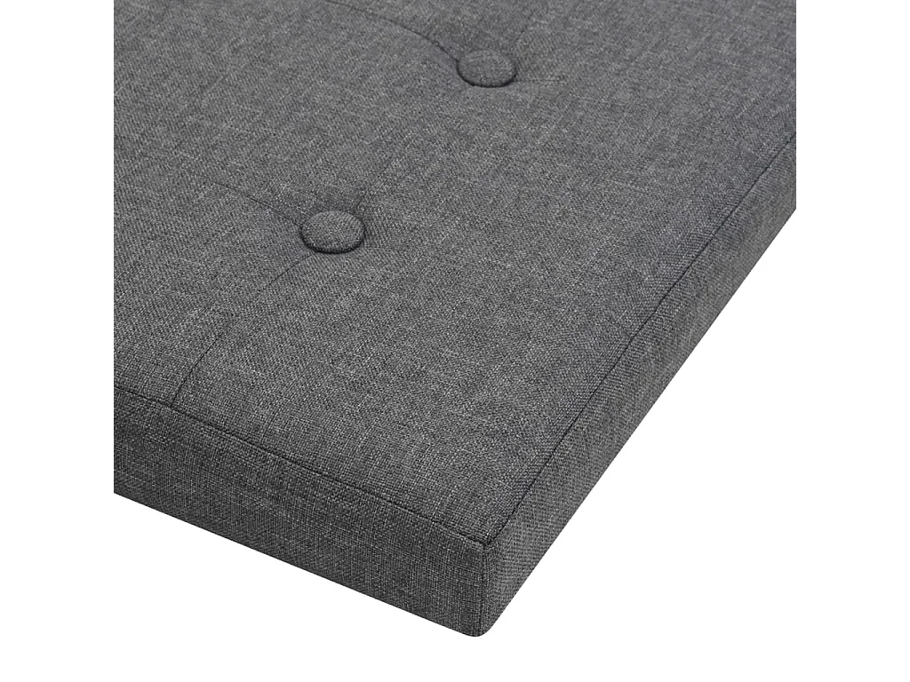 Sgabello contenitore pieghevole in finto lino grigio scuro