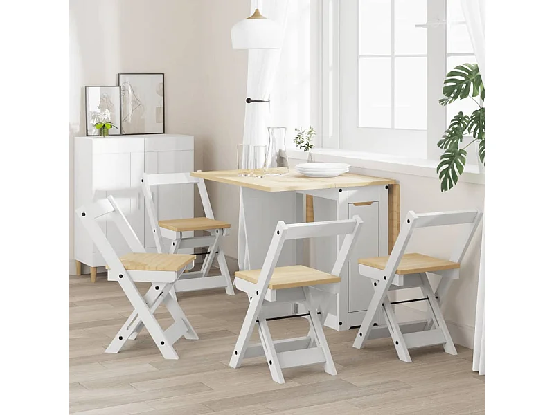 Chaises à manger pliables lot de 4 Corona bois massif de pin