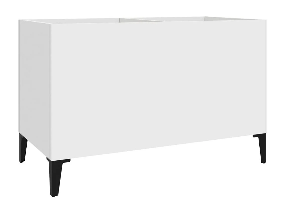 Witte platenkast 74,5x38x48 cm samengesteld hout