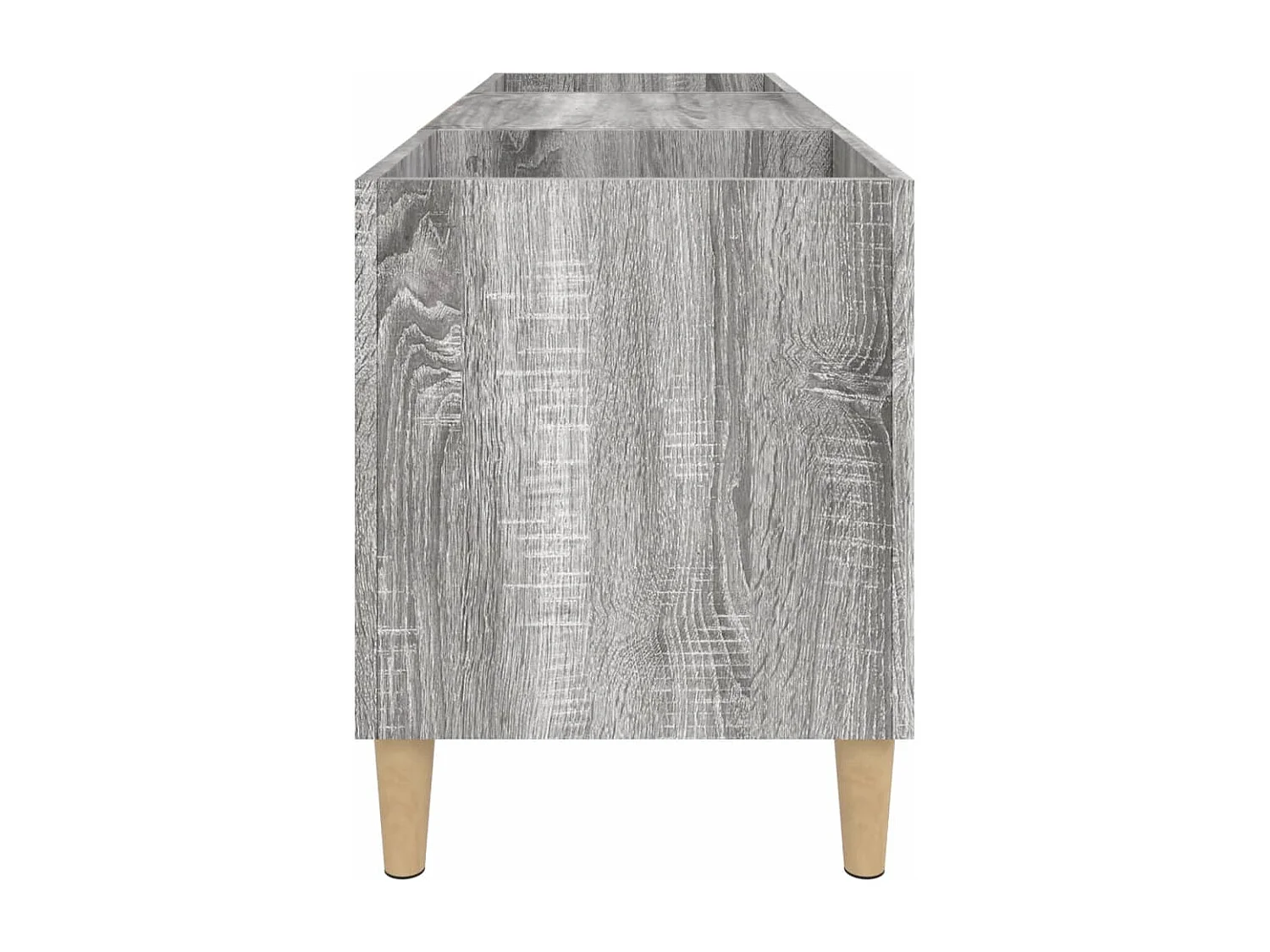 Mobile per dischi Sonoma grigio 121x38x48 cm in pannelli di MDF