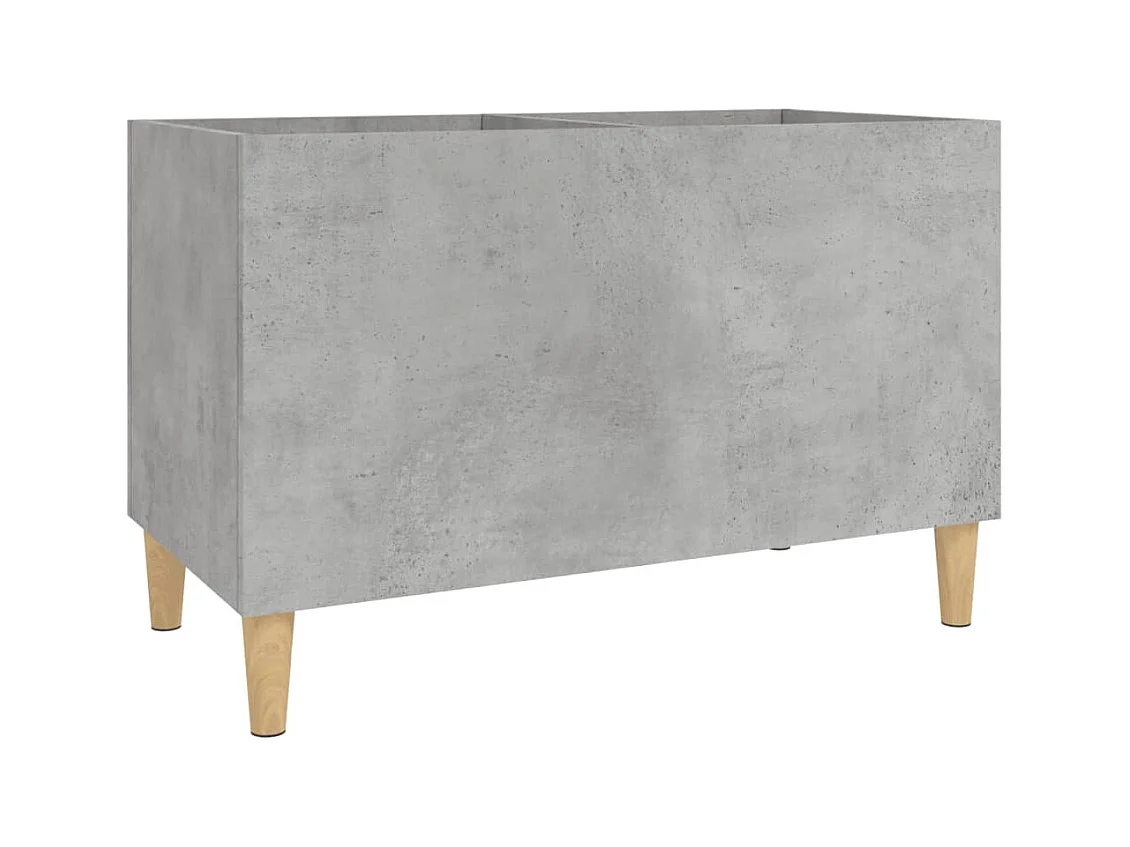 Mueble para discos gris hormigón 74,5x38x48 cm de madera contrachapada
