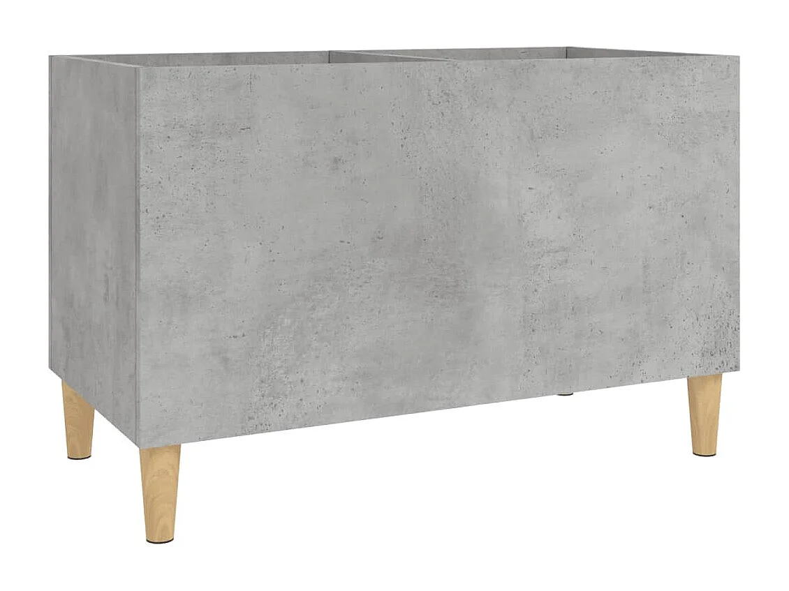 Armoire à disques gris béton 74,5x38x48 cm bois d'ingénierie