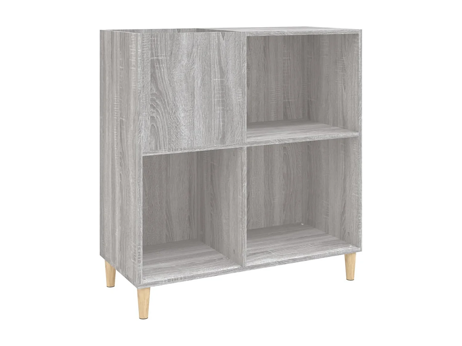Armário de discos Sonoma cinza 84,5x38x89 cm madeira projetada