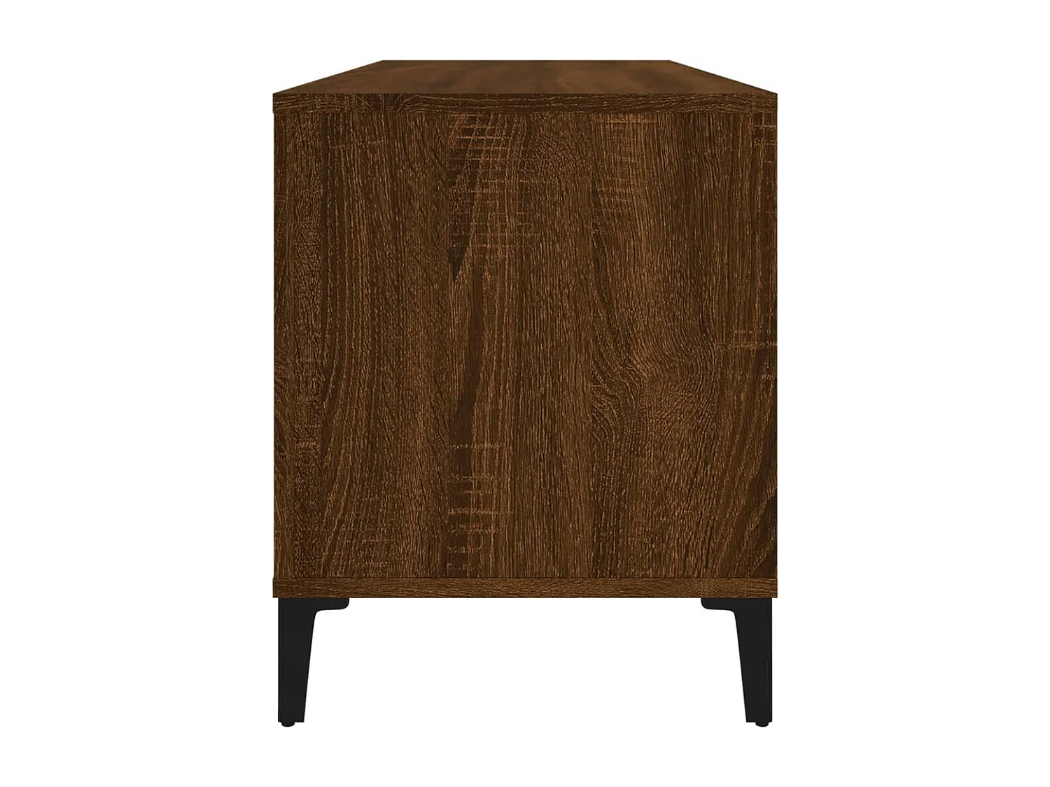 Mueble para discos de roble marrón 100x38x48 cm de madera contrachapada