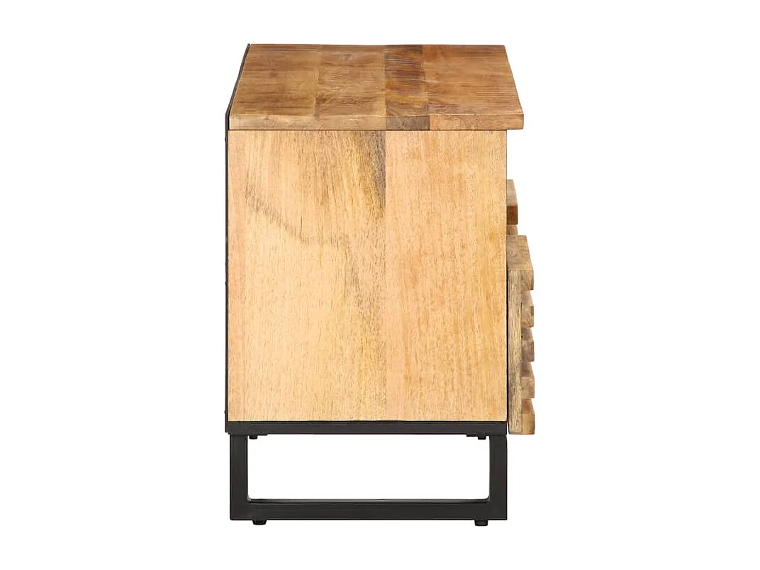 TV-Schrank 100x34x46 cm, massives rohes Mangoholz