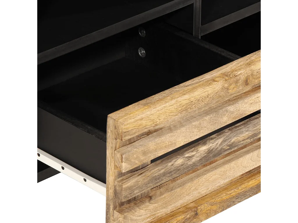 TV-Schrank 100x34x46 cm, massives rohes Mangoholz