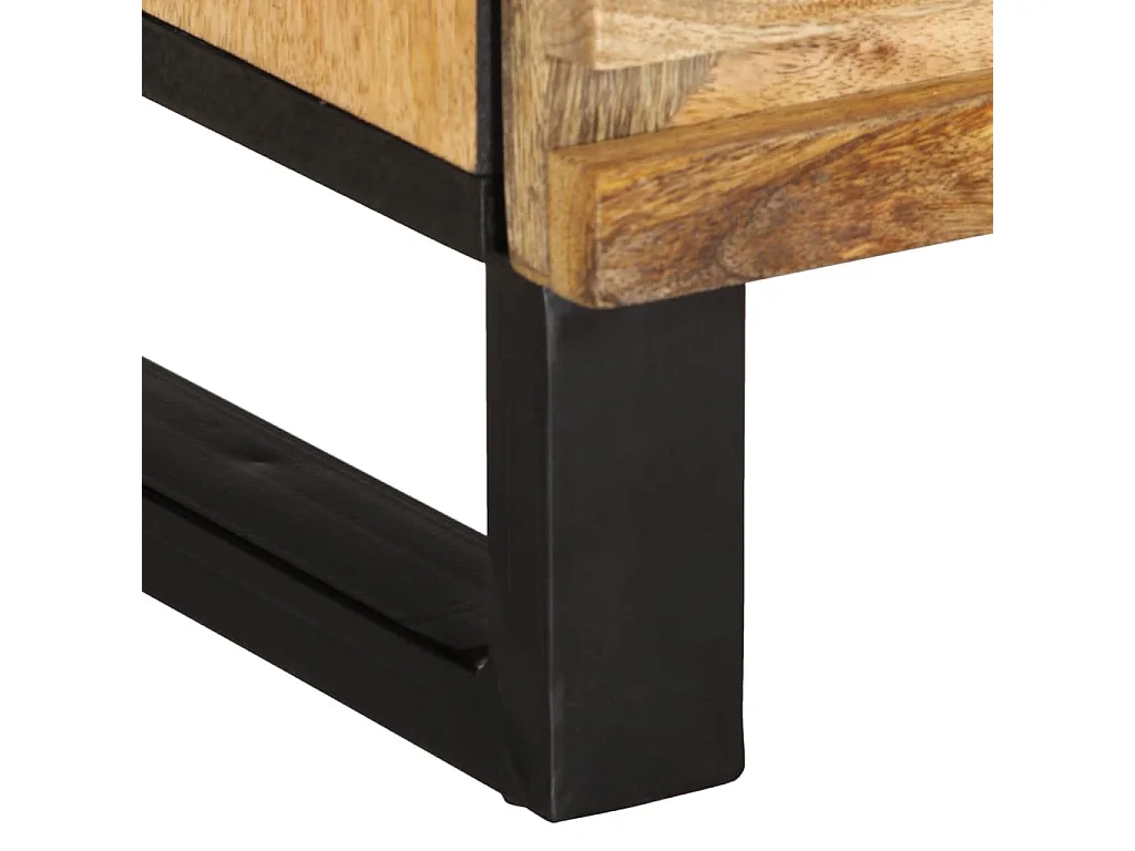 TV-Schrank 100x34x46 cm, massives rohes Mangoholz