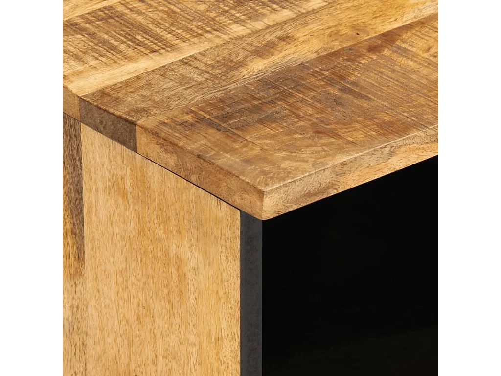 TV-Schrank 100x34x46 cm, massives rohes Mangoholz