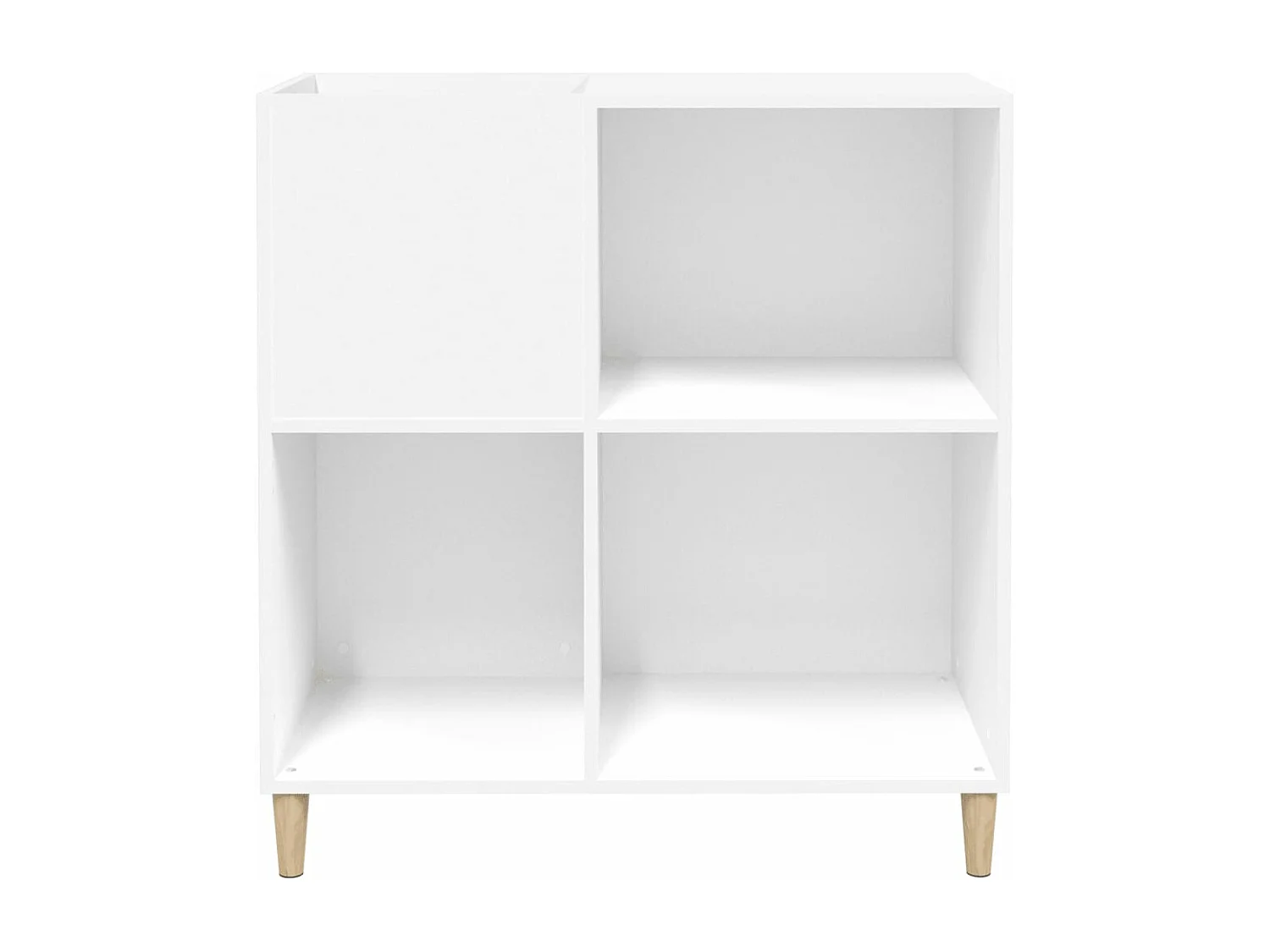 Armário de discos branco 84,5x38x89 cm madeira projetada