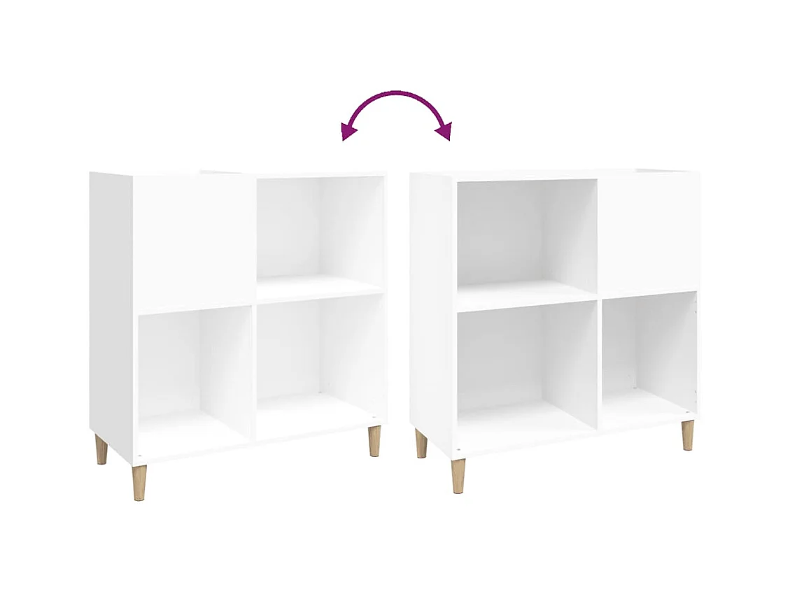 Armoire à disques blanc 84,5x38x89 cm bois d'ingénierie