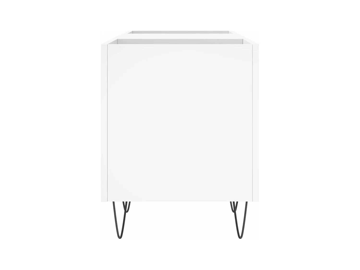 Armoire à disques blanc 121x38x48 cm bois d'ingénierie