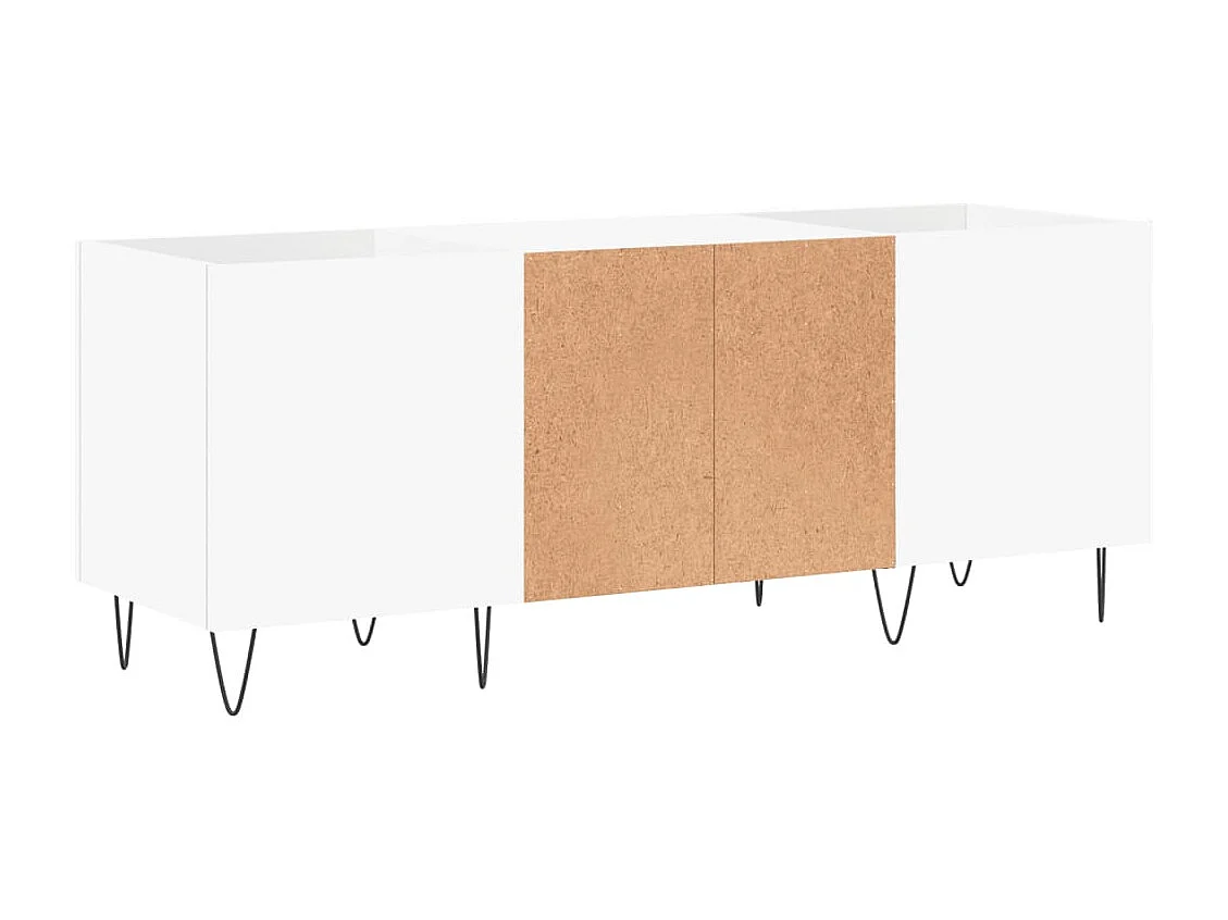 Armoire à disques blanc 121x38x48 cm bois d'ingénierie