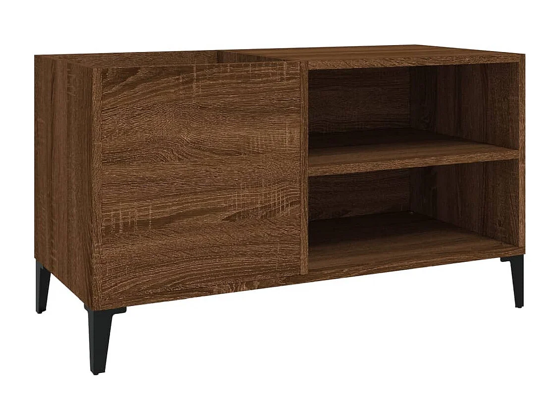 Mobile per dischi in rovere marrone 84,5x38x48 cm in multistrato