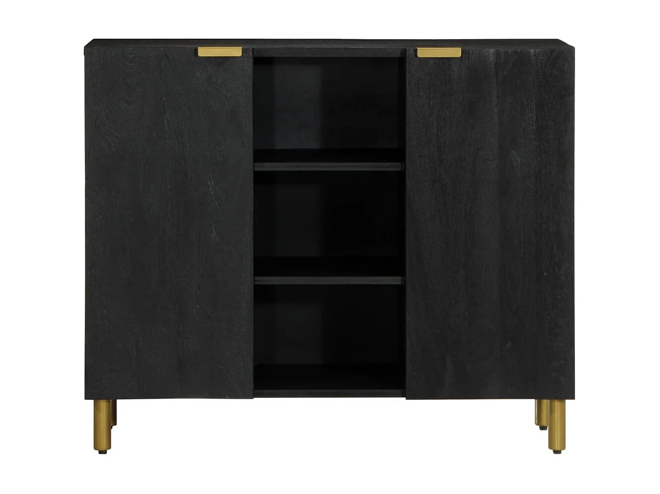 Buffet noir 90x33x75 cm bois d'ingénierie