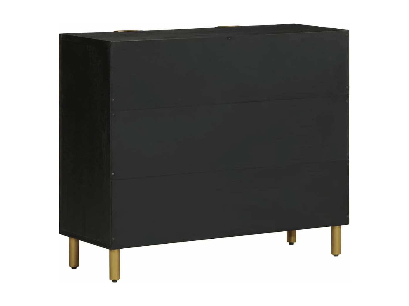 Buffet noir 90x33x75 cm bois d'ingénierie