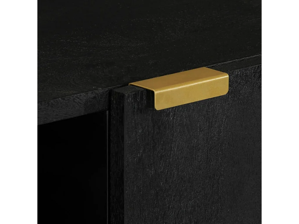 Buffet noir 90x33x75 cm bois d'ingénierie