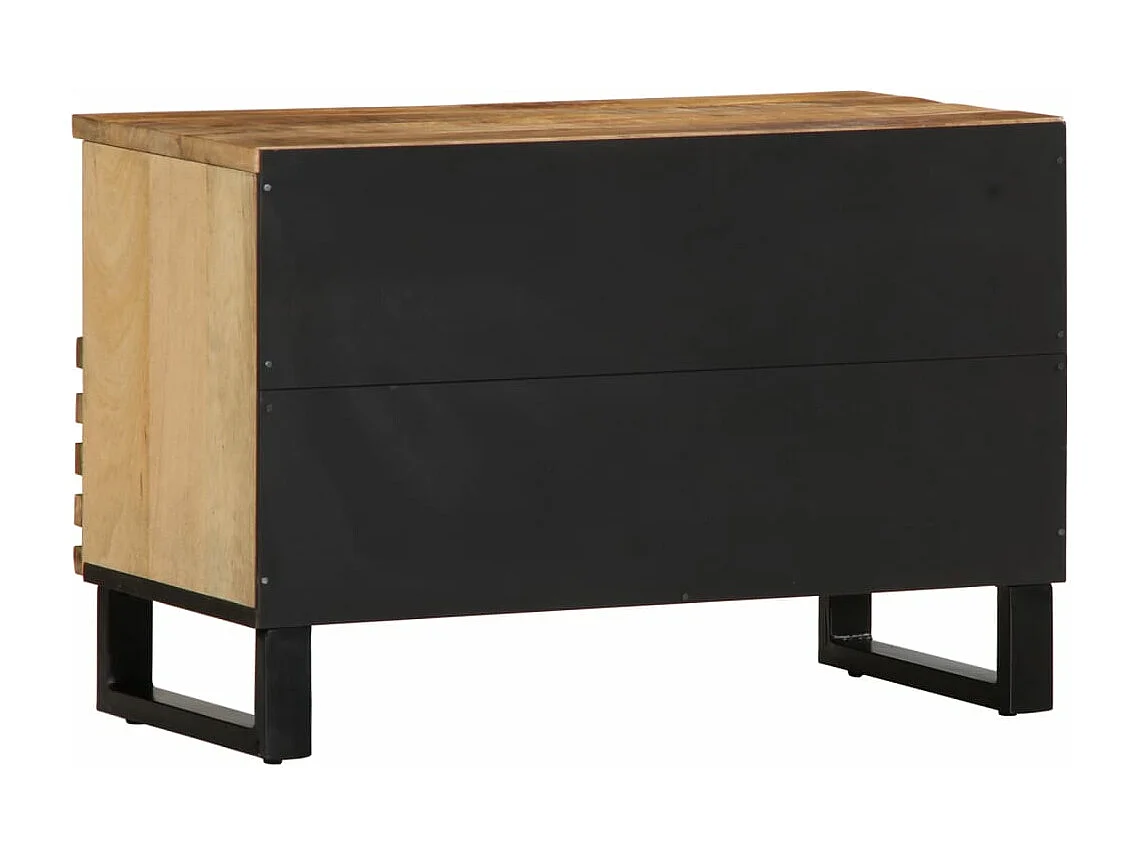 Mobile TV 70x34x46 cm in legno massello di mango grezzo