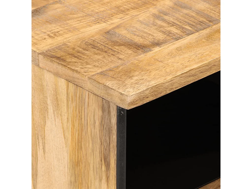 Mobile TV 70x34x46 cm in legno massello di mango grezzo