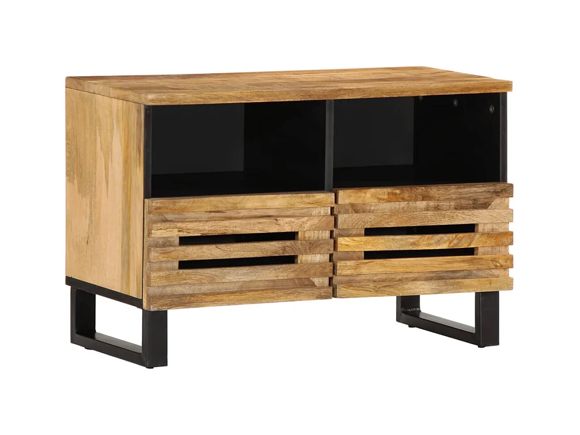 Mobile TV 70x34x46 cm in legno massello di mango grezzo