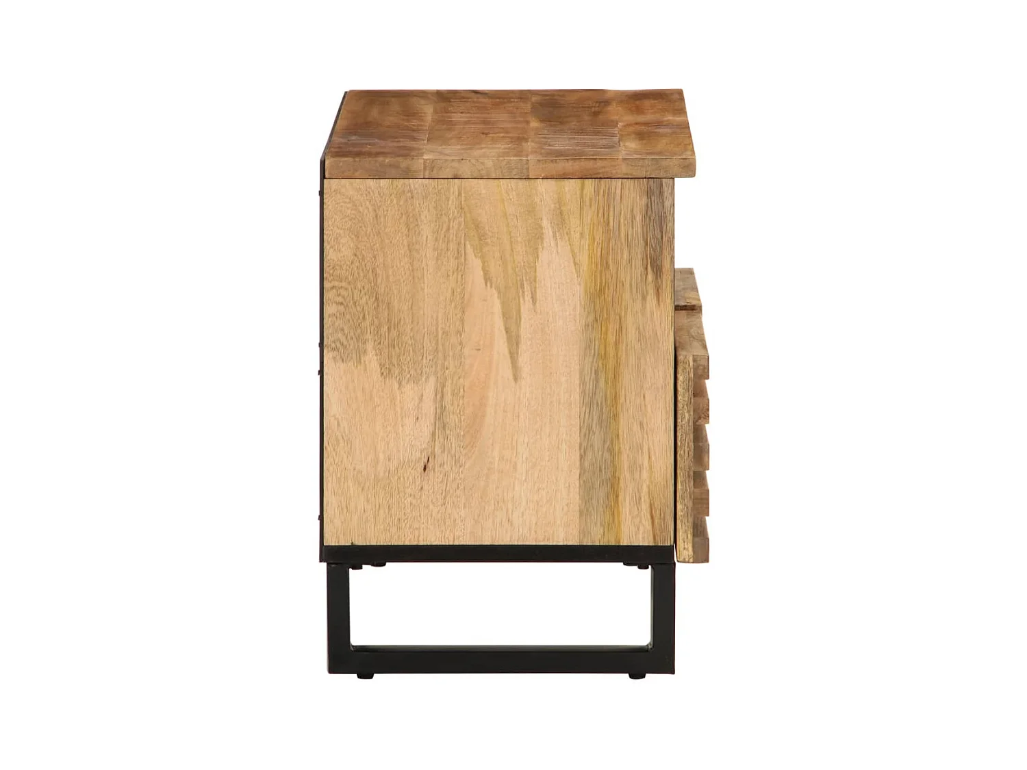 Meuble TV 70x34x46 cm bois massif de manguier brut