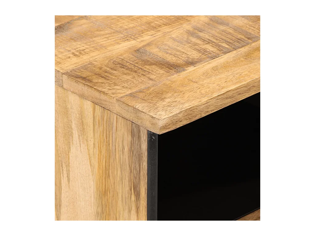 Meuble TV 70x34x46 cm bois massif de manguier brut