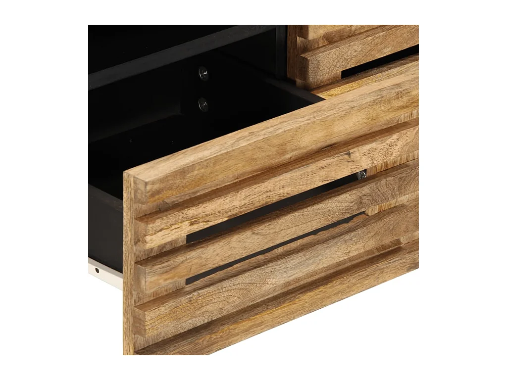 Meuble TV 70x34x46 cm bois massif de manguier brut