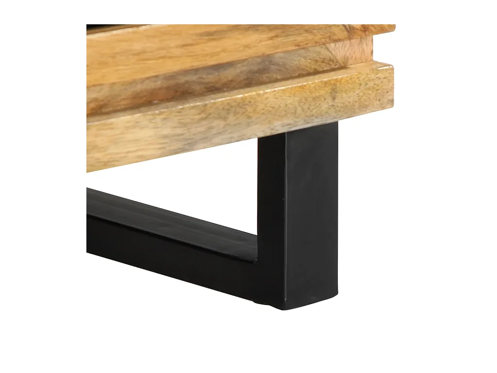 Meuble TV 70x34x46 cm bois massif de manguier brut
