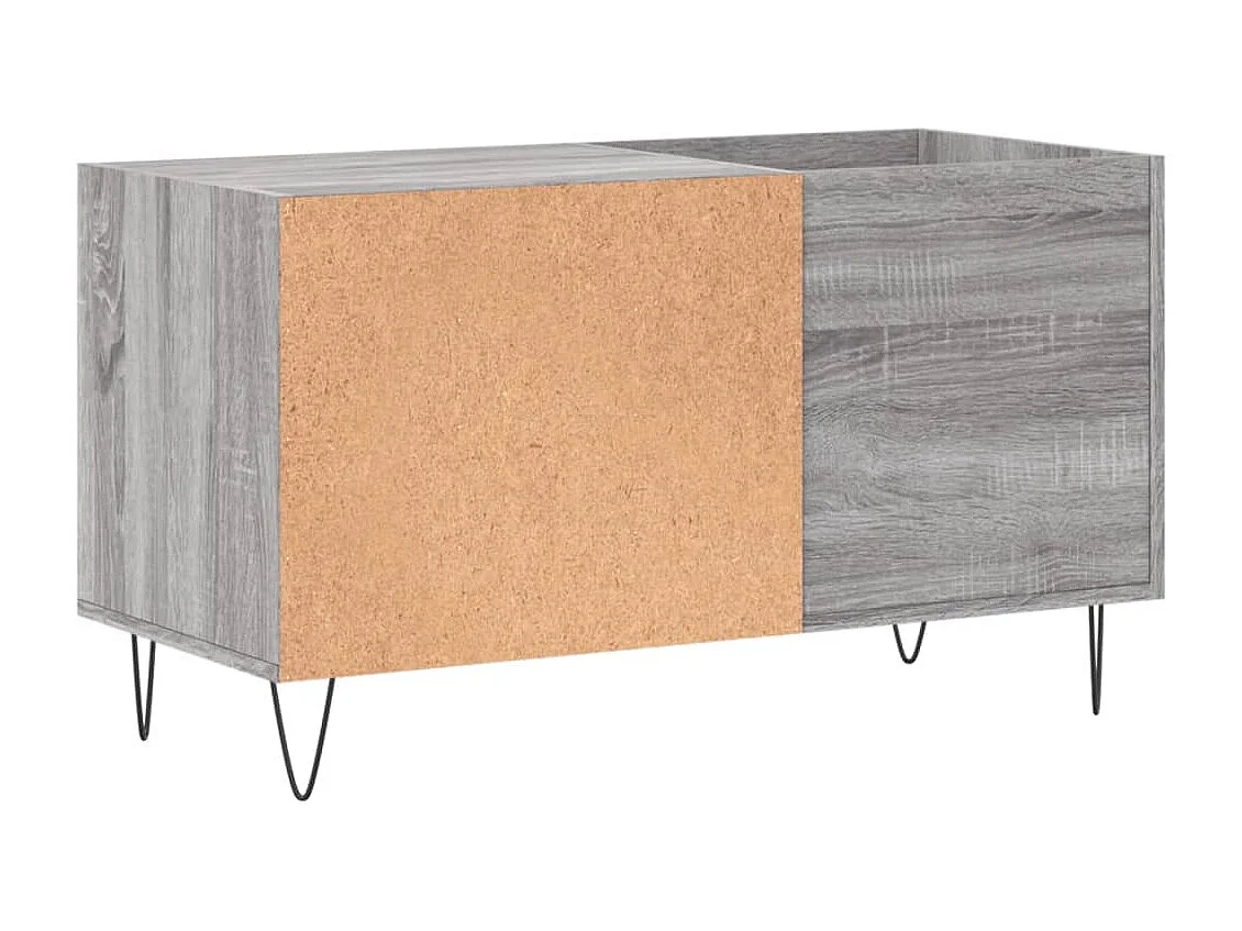 Armário de discos Sonoma cinza 85x38x48 cm madeira projetada