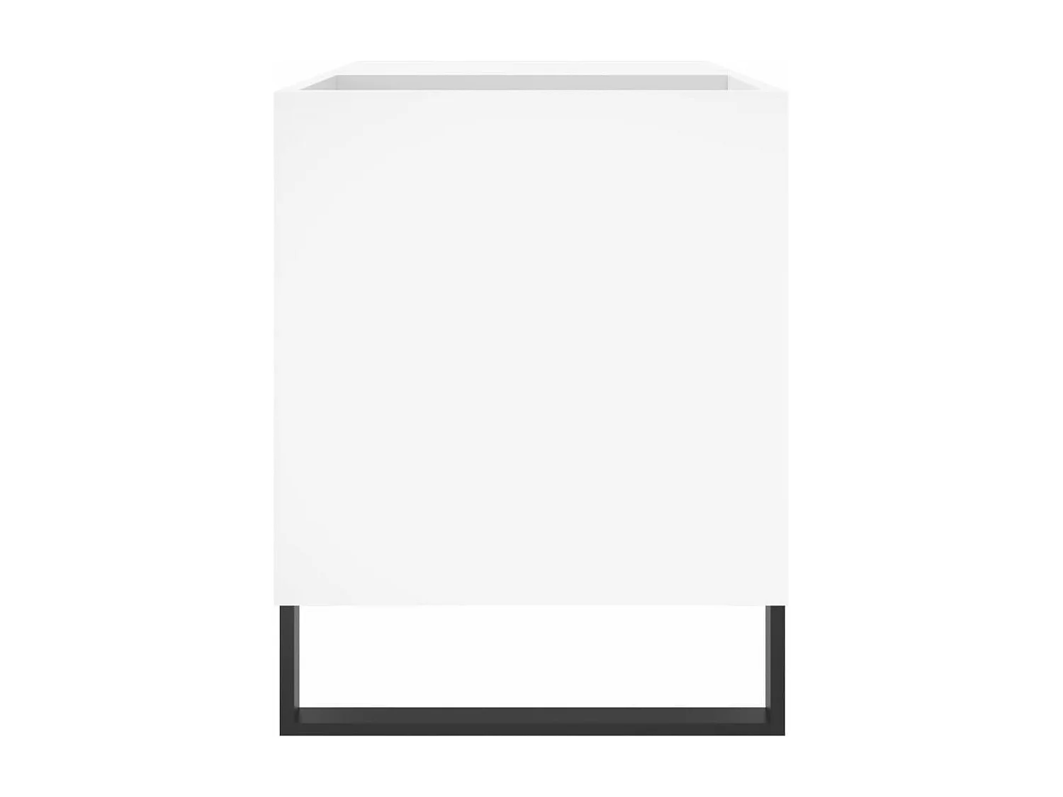 Armário de discos branco 85x38x48 cm madeira projetada