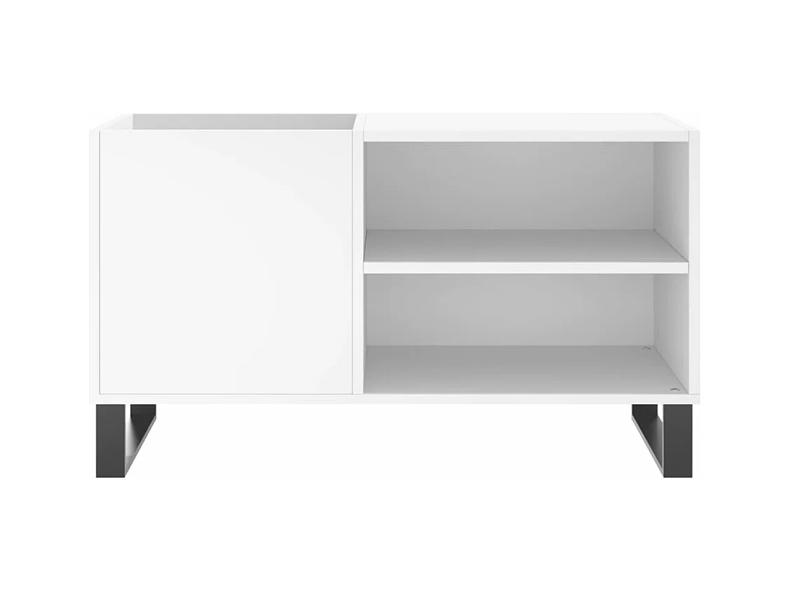 Armoire à disques blanc 85x38x48 cm bois d'ingénierie