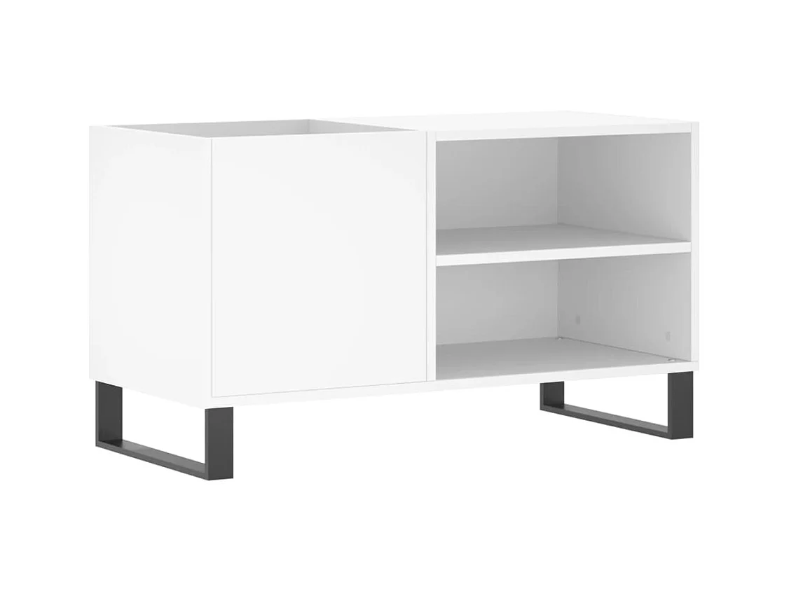 Armoire à disques blanc 85x38x48 cm bois d'ingénierie