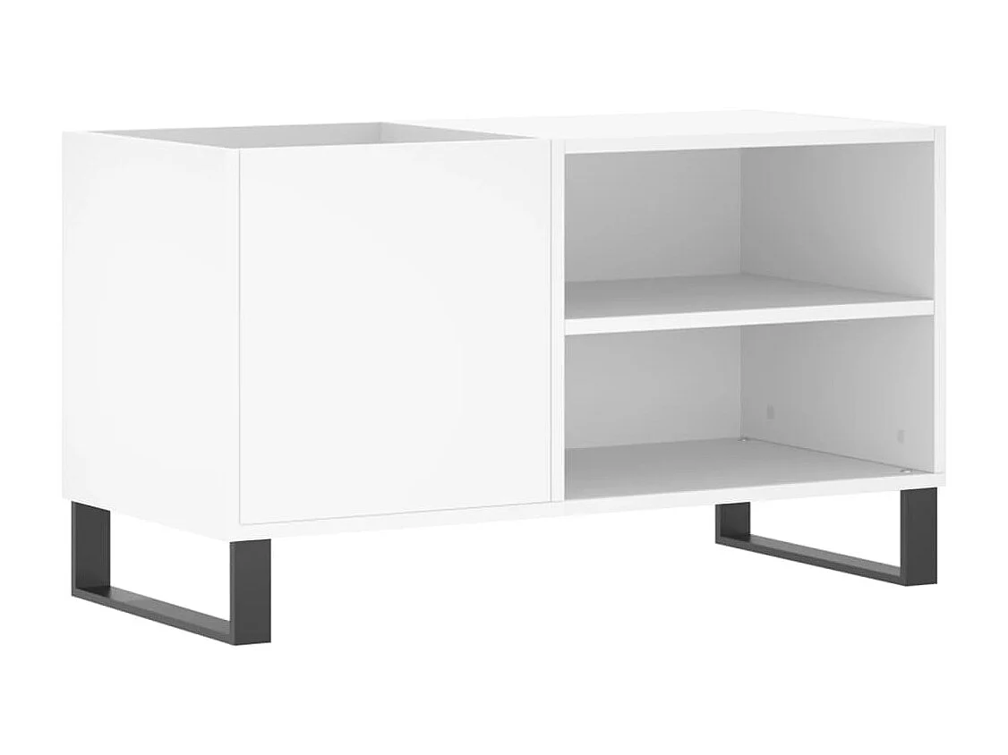 Armoire à disques blanc 85x38x48 cm bois d'ingénierie