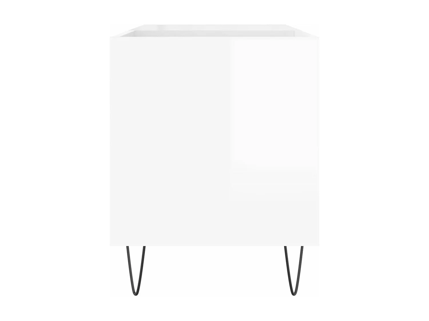 Mobile portadischi bianco lucido 85x38x48 cm in MDF