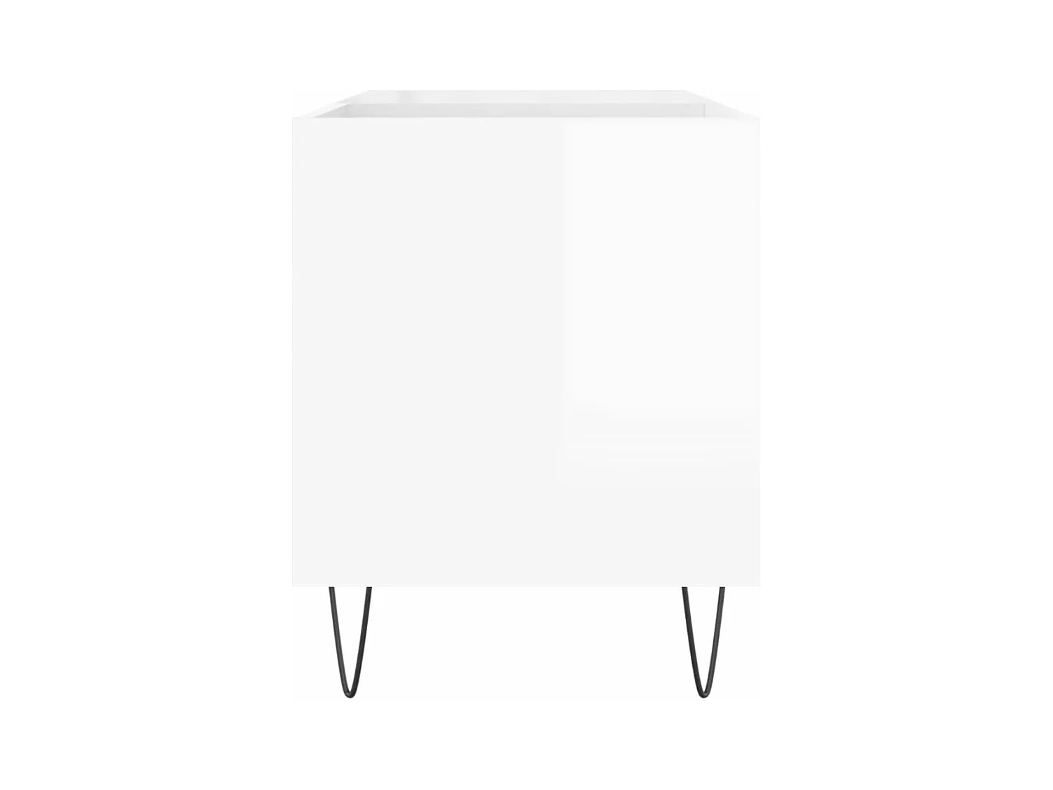 Glanzend witte platenkast 85x38x48 cm samengesteld hout