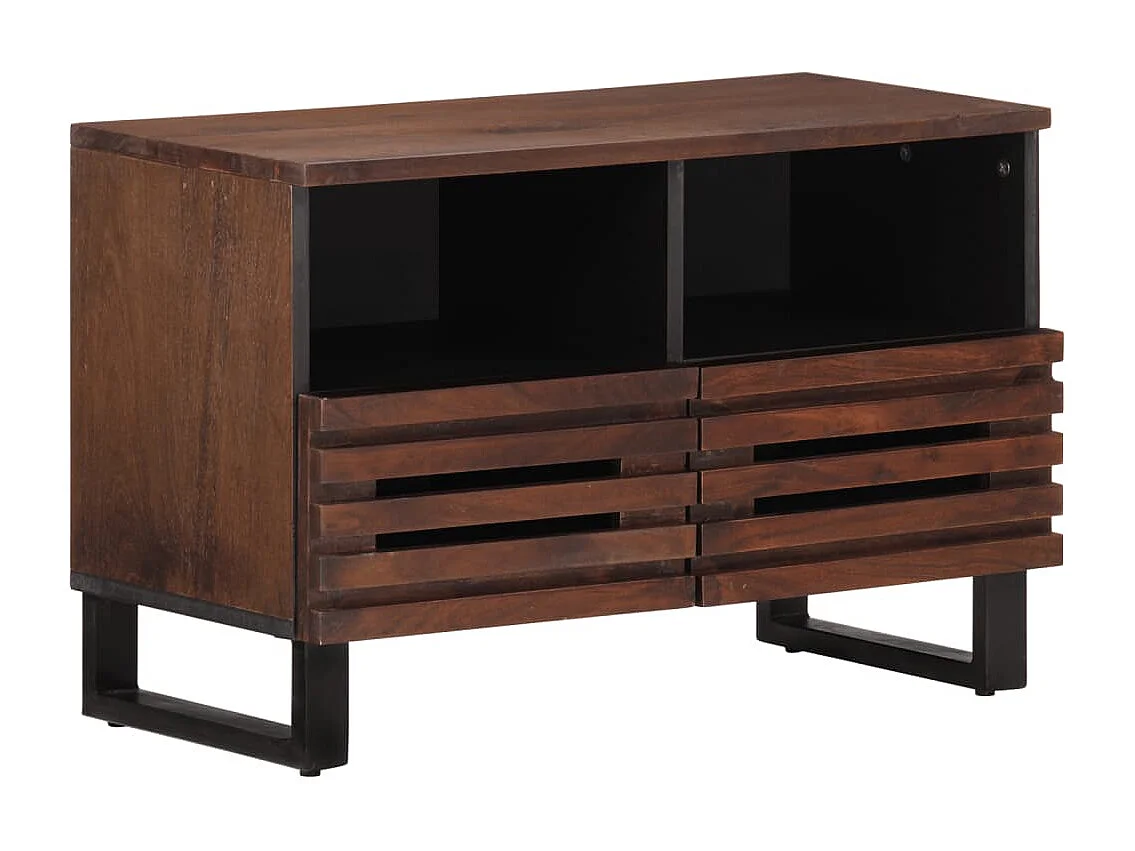 Mobile TV marrone 70x34x46 cm in legno massello di mango