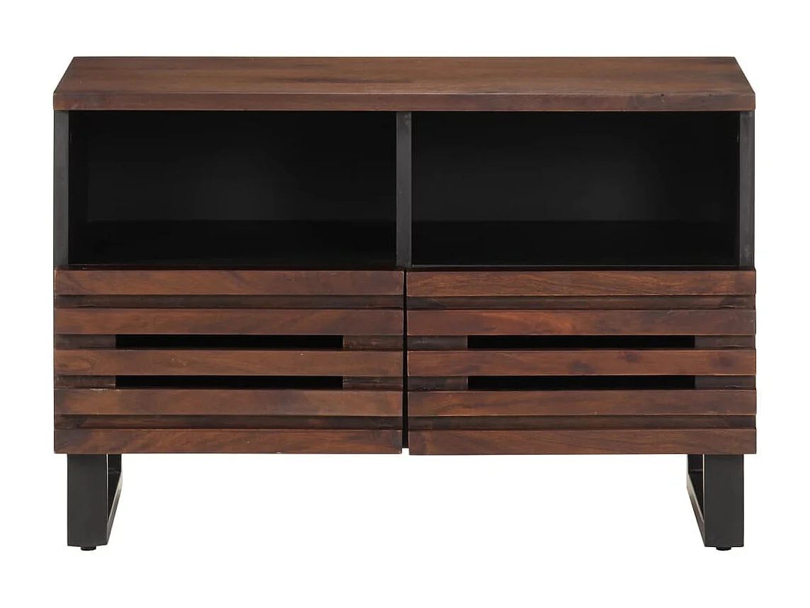 Mobile TV marrone 70x34x46 cm in legno massello di mango