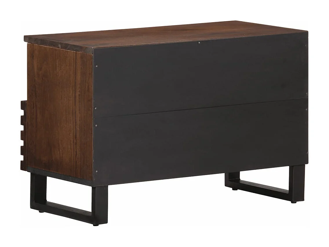 Mobile TV marrone 70x34x46 cm in legno massello di mango