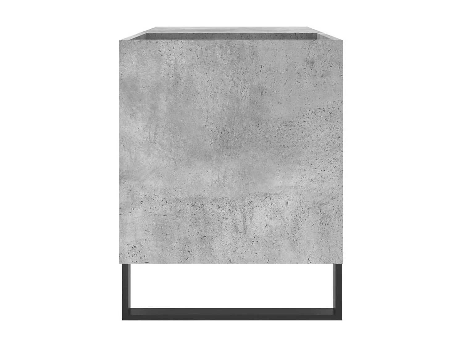 Armoire à disques gris béton 85x38x48 cm bois d'ingénierie