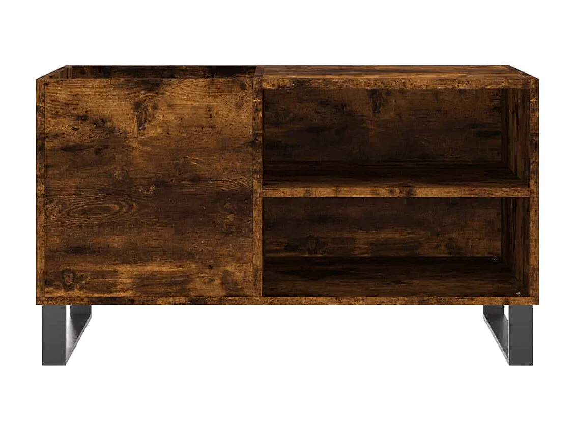 Armoire à disques chêne fumé 85x38x48 cm bois d'ingénierie