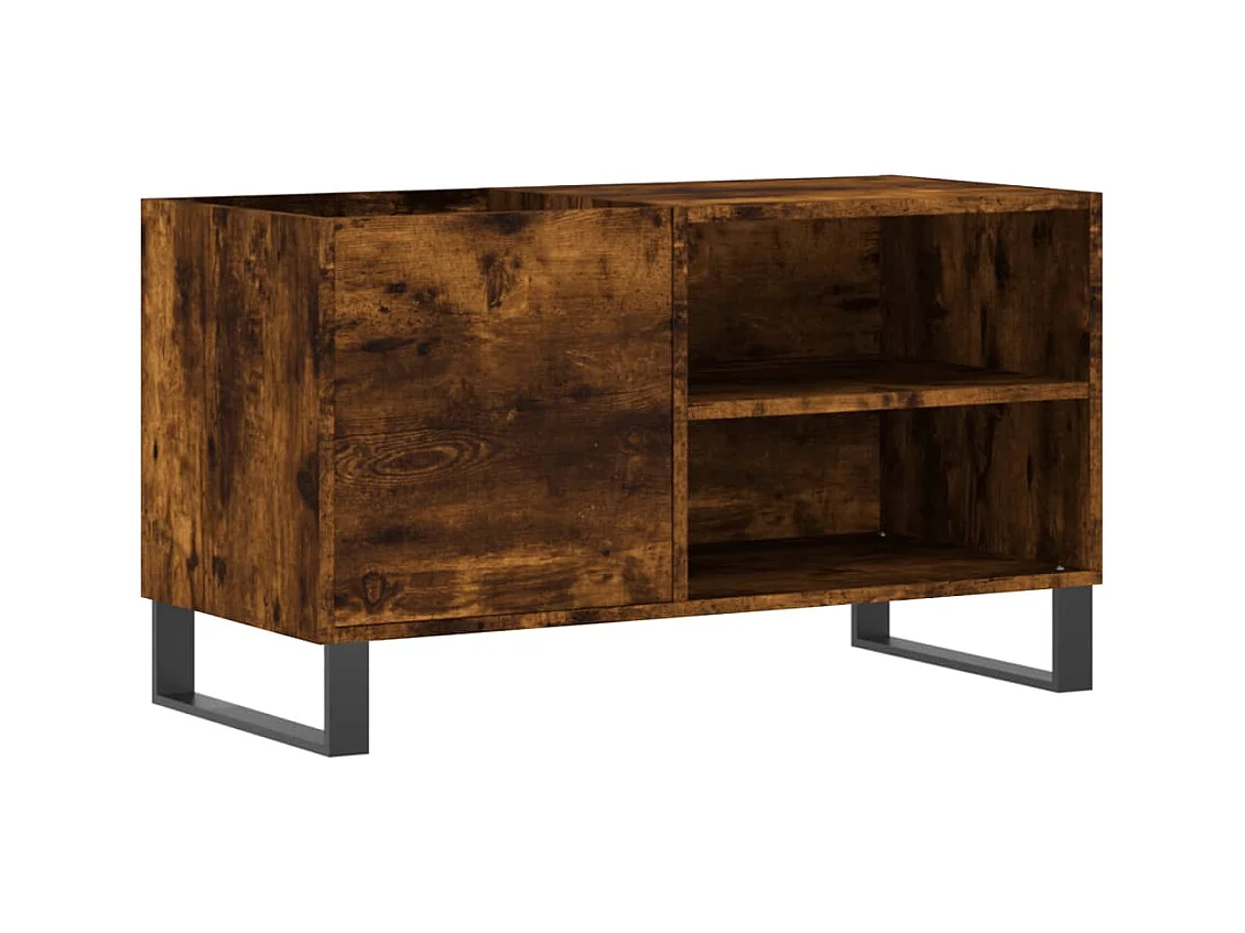 Mobile per dischi in rovere affumicato 85x38x48 cm in multistrato