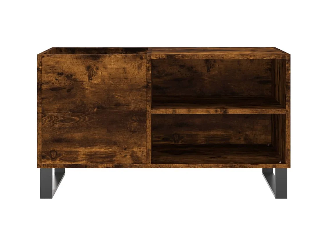 Mobile per dischi in rovere affumicato 85x38x48 cm in multistrato