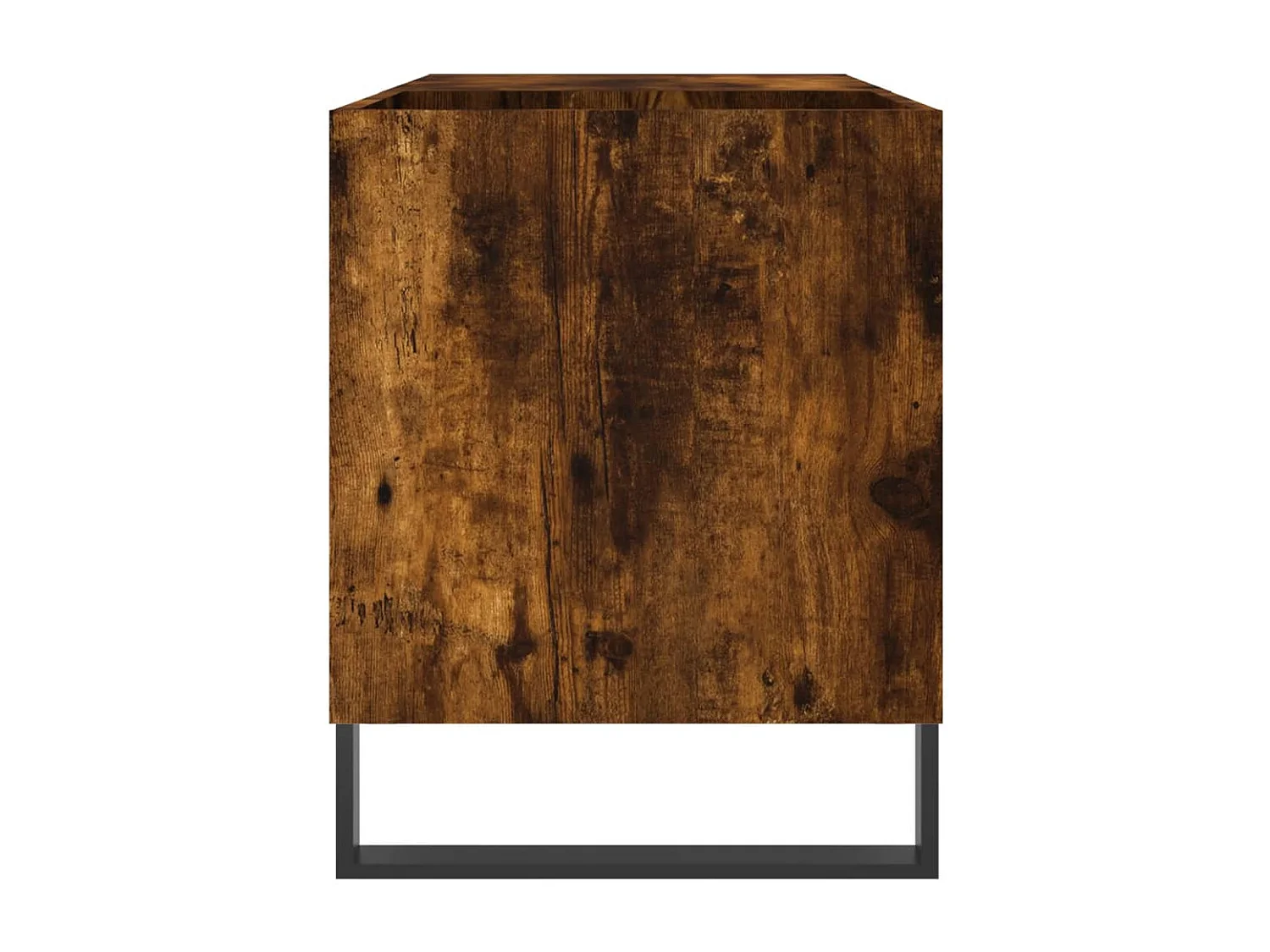 Armoire à disques chêne fumé 85x38x48 cm bois d'ingénierie