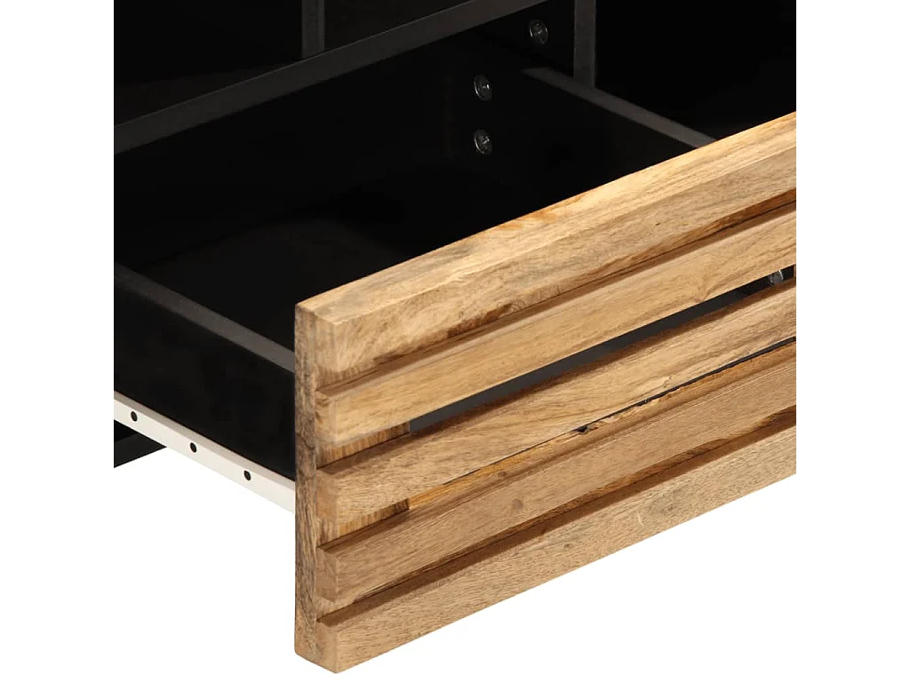 Mobile TV 100x34x46 cm in legno massello di mango grezzo