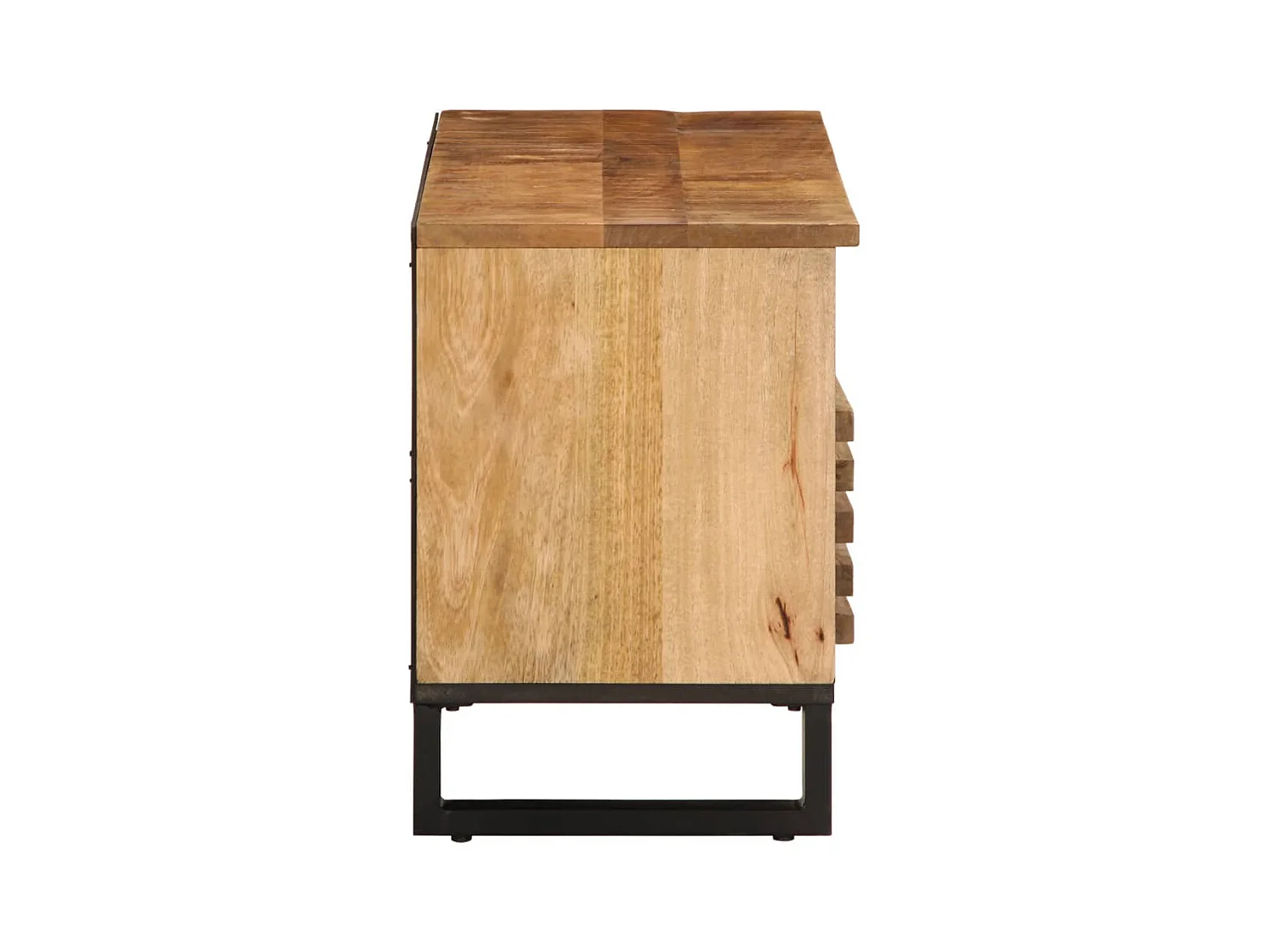 Meuble TV 100x34x46 cm bois massif de manguier brut