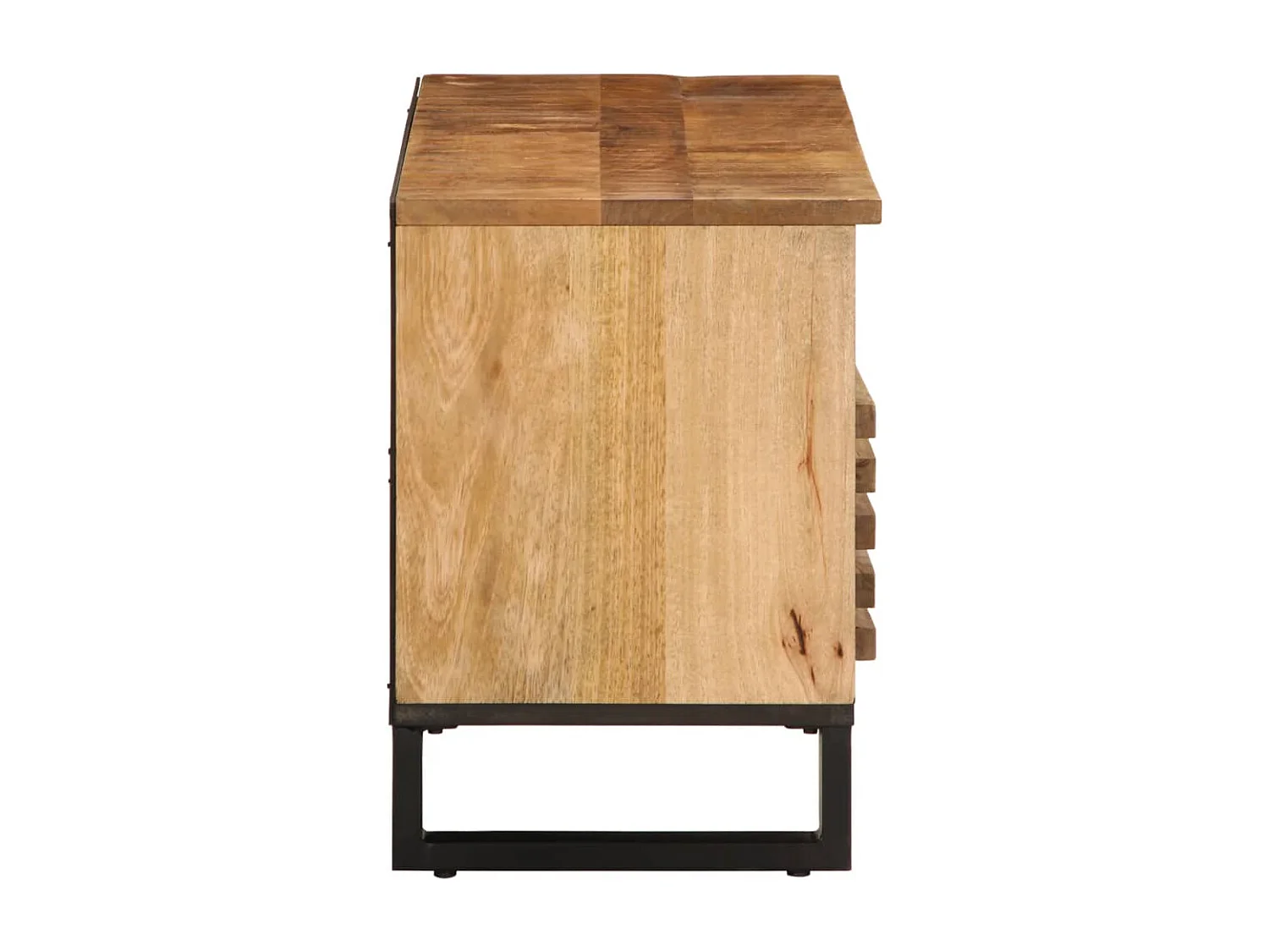 Meuble TV 100x34x46 cm bois massif de manguier brut
