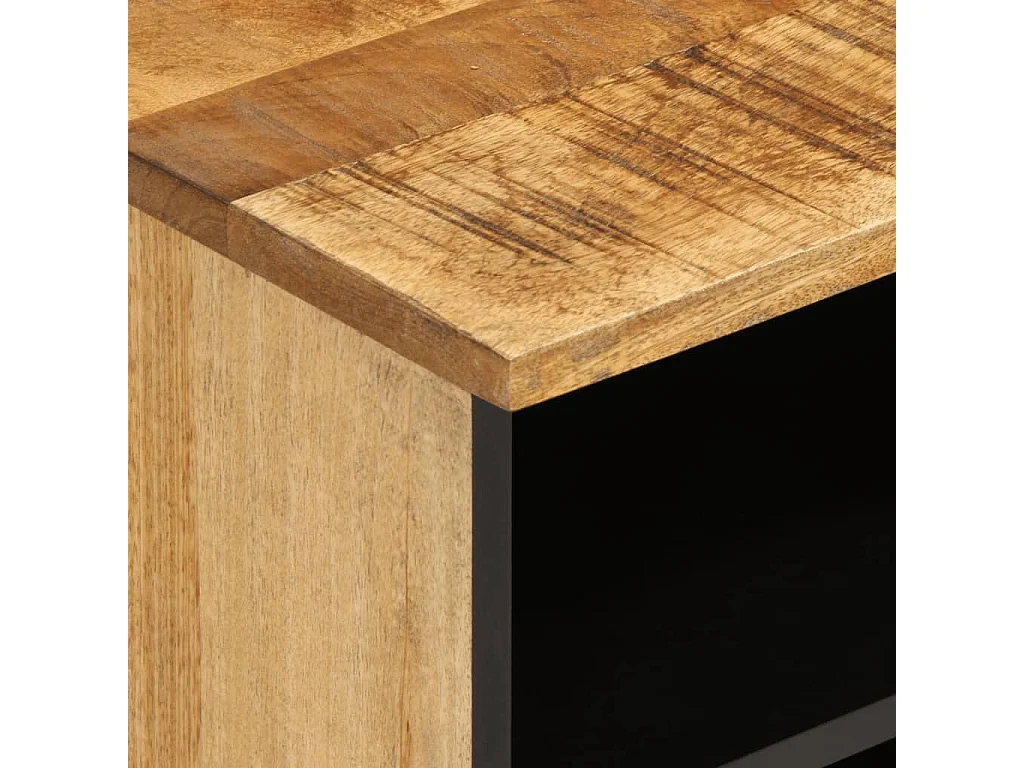 Meuble TV 100x34x46 cm bois massif de manguier brut