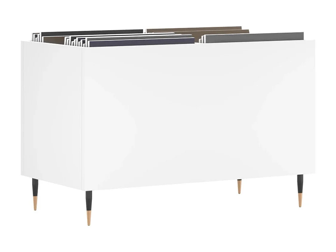 Mobile per dischi bianco 74,5x38x48 cm in derivati del legno