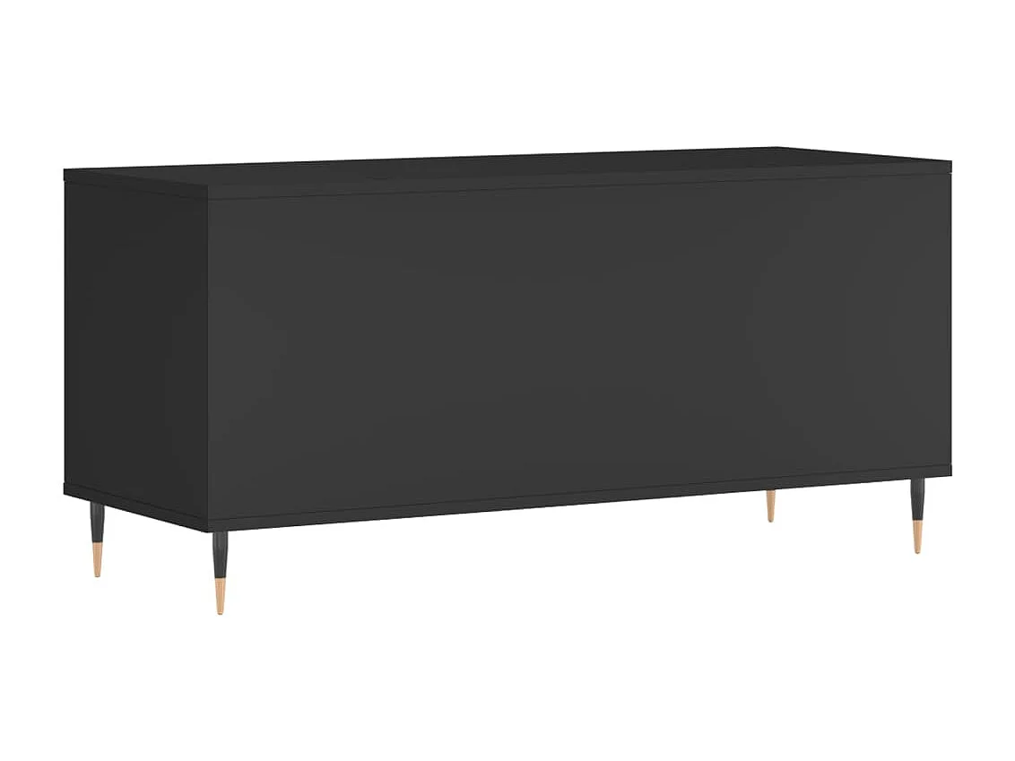 Mueble para discos negro 100x38x48 cm de madera contrachapada